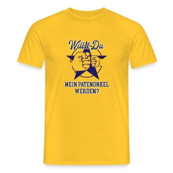 Team Patenonkel Patensohn Patentochter Neffe Kind - Männer T-Shirt - Gelb - Vorne - AI Model Male 178 dark (178cm)