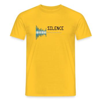 Sound silence Sound pollution verschmutzung - Männer T-Shirt - Gelb - Vorne - AI Model Male 178 dark (178cm)