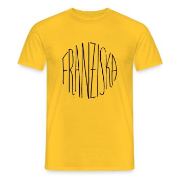 Franziska - Männer T-Shirt - Gelb - Vorne - AI Model Male 178 dark (178cm)