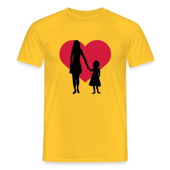 Enfant Fille Maman - T-shirt homme - jaune - Devant - AI Model Male 178 dark (178cm)