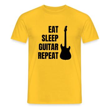 Guitarist Music Band Guitarist Guitar Musician - Men's T-Shirt - yellow - Front - AI Model Male 178 dark (178cm)