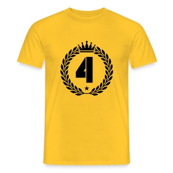4 couronnes - T-shirt homme - jaune - Devant - AI Model Male 178 dark (178cm)