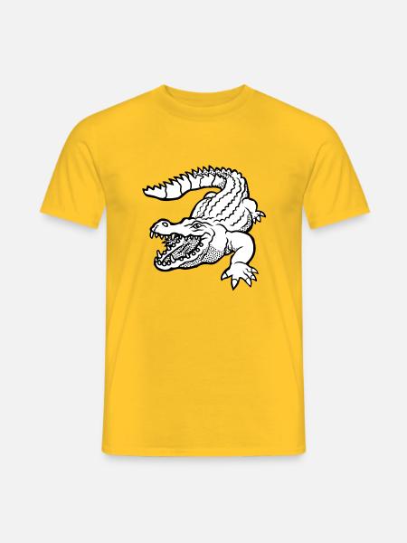 Krokodil Shirt für Kinder Geschenk Geburtstag - Männer T-Shirt - Gelb