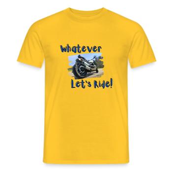 Quoi qu’il en soit - Roulons! - T-shirt homme - jaune - Devant - AI Model Male 178 dark (178cm)