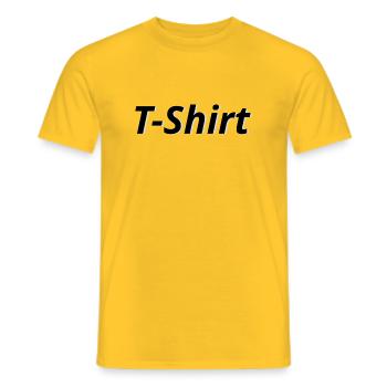 T-Shirt - Männer T-Shirt - Gelb - Vorne - AI Model Male 178 dark (178cm)