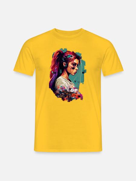 Stylish Gamer Digital Art - Men's T-Shirt - yellow