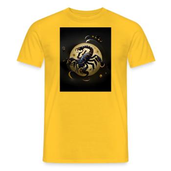 Zodiac signs: Scorpio - Men's T-Shirt - yellow - Front - AI Model Male 178 dark (178cm)