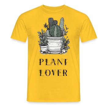 Amoureux des plantes - T-shirt homme - jaune - Devant - AI Model Male 178 dark (178cm)