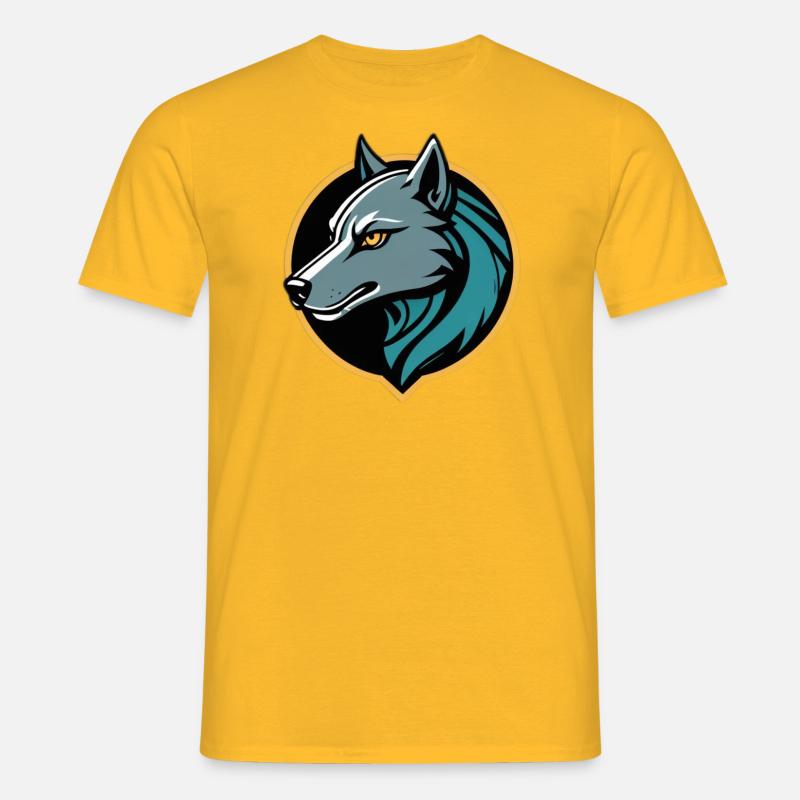 Wikinger Wolf - Männer T-Shirt - Gelb