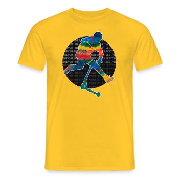 Freestyle-Roller - Männer T-Shirt - Gelb - Vorne - AI Model Male 178 dark (178cm)