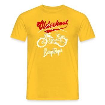Zündapp Mountaineer MD 25 Moped Cult - Men's T-Shirt - yellow - Front - AI Model Male 178 dark (178cm)