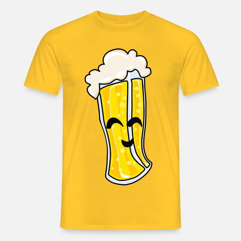  Bierfreude  - Männer T-Shirt - Gelb