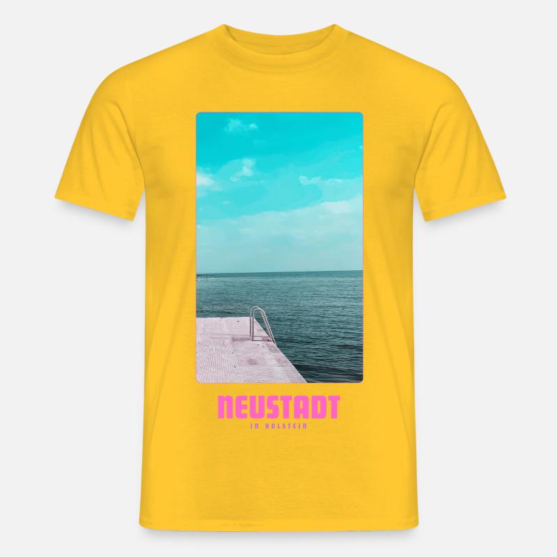 Neustadt in Holstein _ Ostsee  - Männer T-Shirt - Gelb
