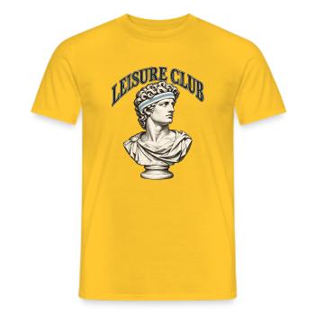 Leisure Club klassische Büstengrafik - Männer T-Shirt - Gelb - Vorne - AI Model Male 178 dark (178cm)