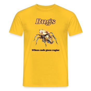 Bugs - Men's T-Shirt - yellow - Front - AI Model Male 178 dark (178cm)