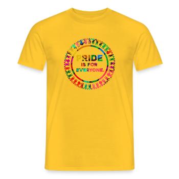 Pride is for Everyone - Men's T-Shirt - yellow - Front - AI Model Male 178 dark (178cm)
