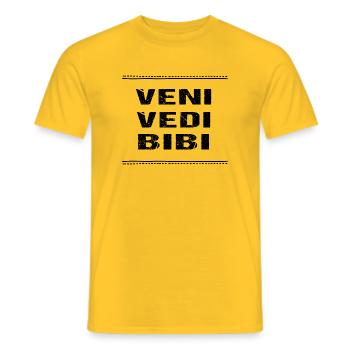 Veni Vedi Bibi - T-shirt homme - jaune - Devant - AI Model Male 178 dark (178cm)