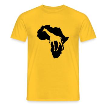 Afrikas Tierwelt Giraffe Wildlife Safari Savanne - Männer T-Shirt - Gelb - Vorne - AI Model Male 178 dark (178cm)