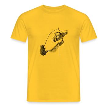 Main - T-shirt homme - jaune - Devant - AI Model Male 178 dark (178cm)