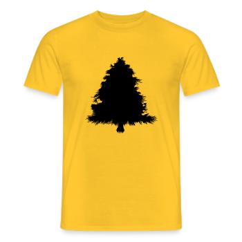 Christmas Tree Christmas Tree Winter Vector 6 - Men's T-Shirt - yellow - Front - AI Model Male 178 dark (178cm)