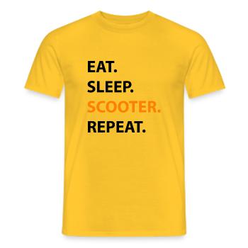E-Scooter E-Roller Scooter - Männer T-Shirt - Gelb - Vorne - AI Model Male 178 dark (178cm)