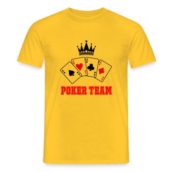 Équipe de poker - T-shirt homme - jaune - Devant - AI Model Male 178 dark (178cm)
