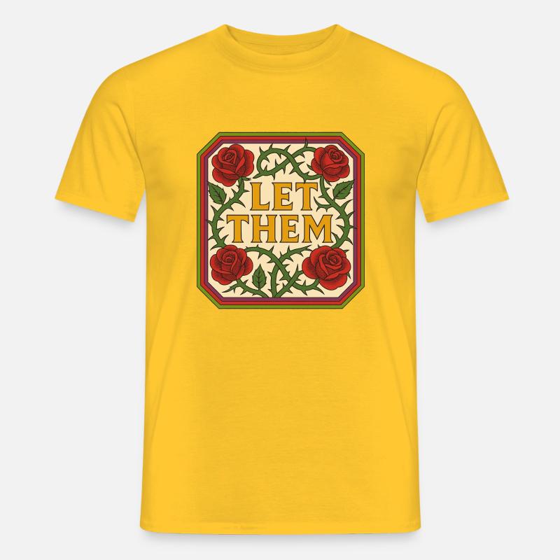 Lassen Sie sie - Männer T-Shirt - Gelb
