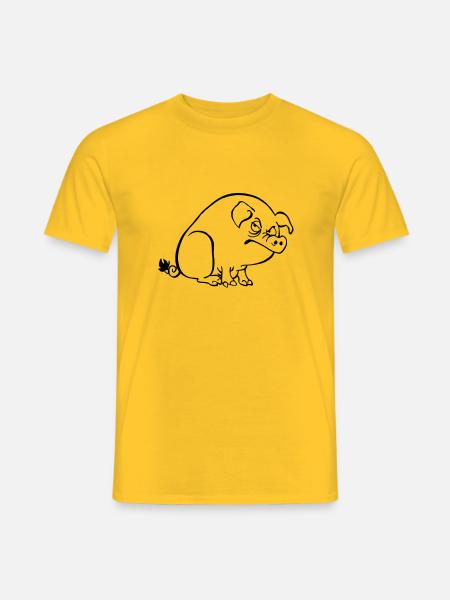 Alte Sau - Männer T-Shirt - Gelb