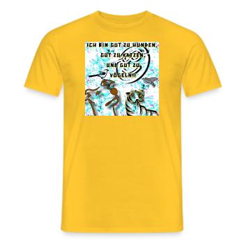 Ich bin Gut zu...!! - Abbild - 2023 - Männer T-Shirt - Gelb - Vorne - AI Model Male 178 dark (178cm)