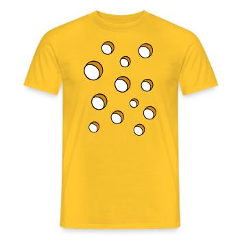 Costume de fromage Carnaval Trous Costume de fromage Carnaval - T-shirt homme - jaune - Devant - AI Model Male 178 dark (178cm)