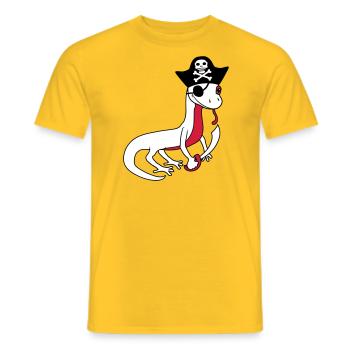 pirat seeraeuber kapitaen matrose seebaer schiff b - Männer T-Shirt - Gelb - Vorne - AI Model Male 178 dark (178cm)