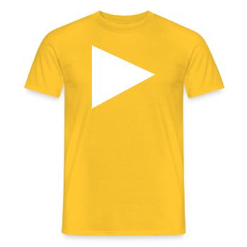 Play | White - Men's T-Shirt - yellow - Front - AI Model Male 178 dark (178cm)