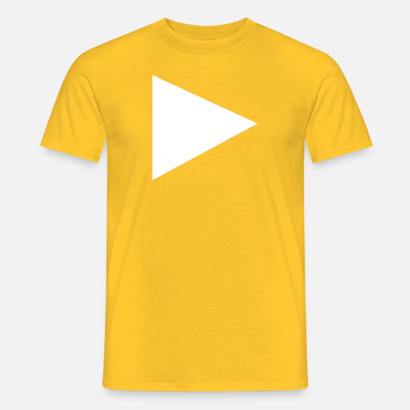 Play | Weiß - Männer T-Shirt - Gelb