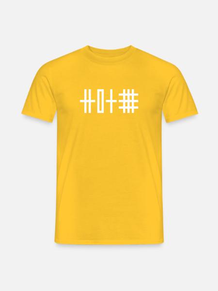 2019 | Minimalistisch Weiß - Männer T-Shirt - Gelb