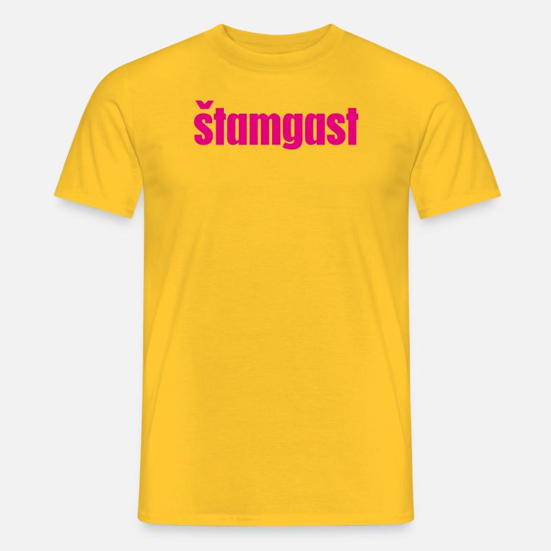 štamgast - Männer T-Shirt - Gelb