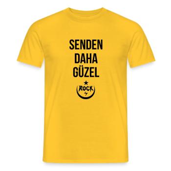 envoyer daha güzel - T-shirt homme - jaune - Devant - AI Model Male 178 dark (178cm)