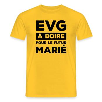 EVG soirée futur marié - T-shirt homme - jaune - Devant - AI Model Male 178 dark (178cm)