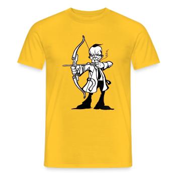 BowBeast- Archer - Männer T-Shirt - Gelb - Vorne - AI Model Male 178 dark (178cm)