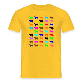Multi Color Kuh - Männer T-Shirt - Gelb - Vorne - AI Model Male 178 dark (178cm)