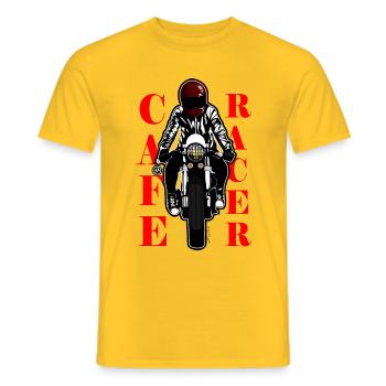 Cafe Racer - Männer T-Shirt - Gelb - Vorne - AI Model Male 178 dark (178cm)