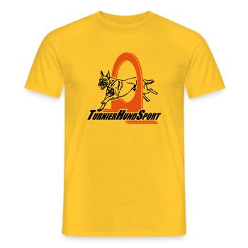 631s Turnierhundsport Malinois - Männer T-Shirt - Gelb - Vorne - AI Model Male 178 dark (178cm)