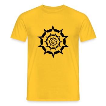 sun poussière soleil énergie roues son heure montre - T-shirt homme - jaune - Devant - AI Model Male 178 dark (178cm)