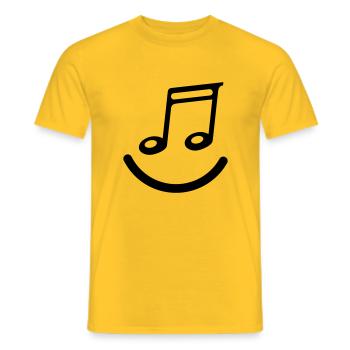 musik - Männer T-Shirt - Gelb - Vorne - AI Model Male 178 dark (178cm)