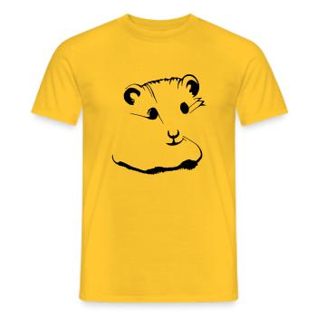 Hamster Cute Animal Rodent Animals Pet Vector 3 - Men's T-Shirt - yellow - Front - AI Model Male 178 dark (178cm)