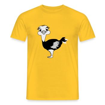 Strauss - Männer T-Shirt - Gelb - Vorne - AI Model Male 178 dark (178cm)