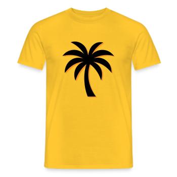 Icône de palmier - T-shirt homme - jaune - Devant - AI Model Male 178 dark (178cm)