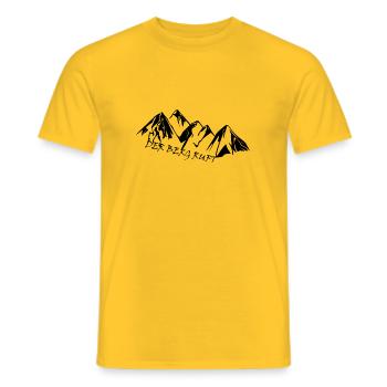 Der Berg ruft - Männer T-Shirt - Gelb - Vorne - AI Model Male 178 dark (178cm)