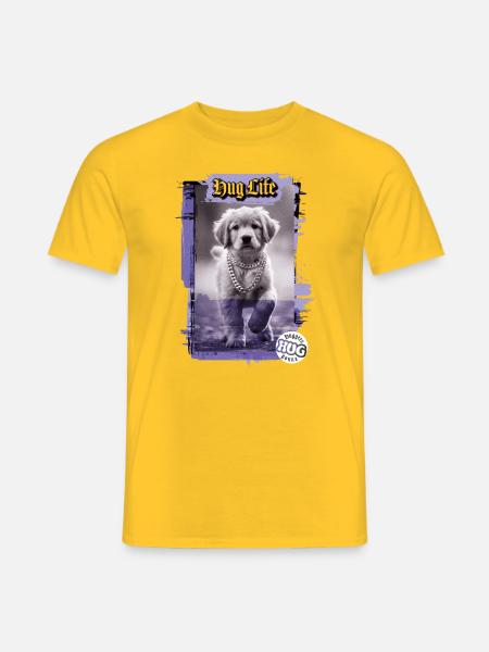 Rappeur Hip Hop Golden Retriever - T-shirt homme - jaune