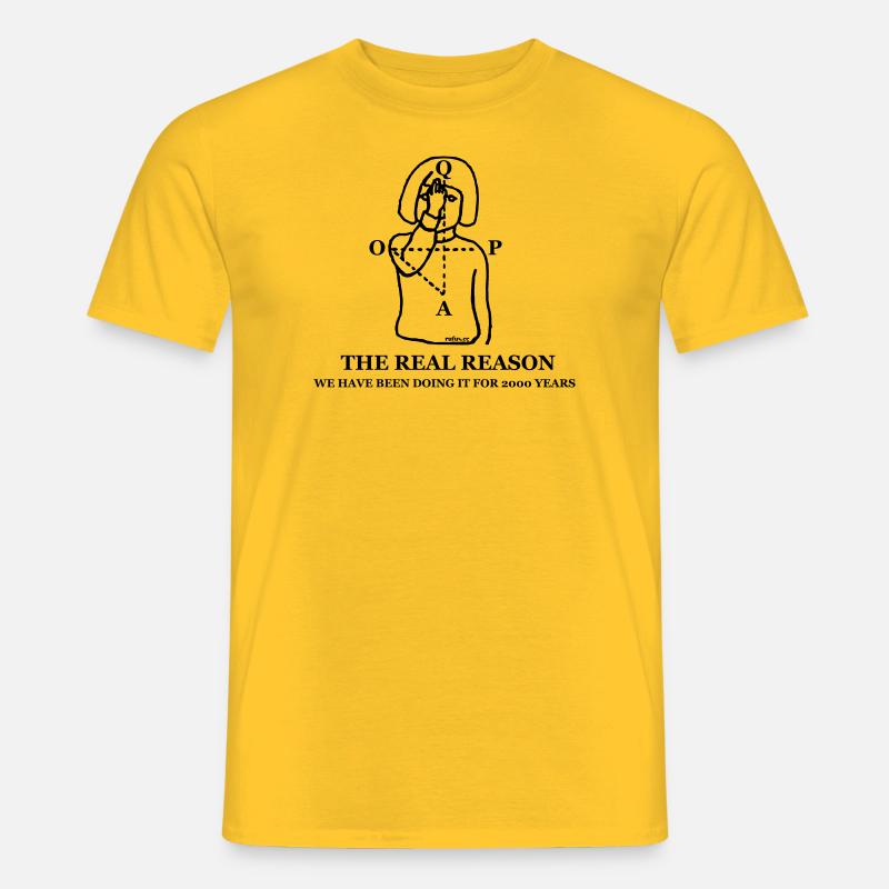QAOP-Richtungstasten - Männer T-Shirt - Gelb