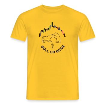 bull or bear ? - T-shirt homme - jaune - Devant - AI Model Male 178 dark (178cm)